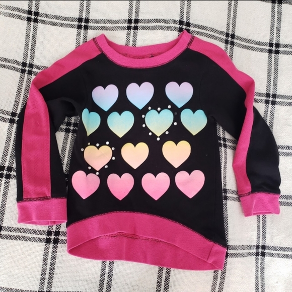 Sweatshirt with hearts💙💚💛🧡💜 - Picture 1 of 6